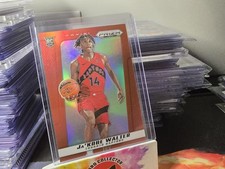 2024-25 PANINI Deca Prizm Jakobe Walter RC Red Prizm /199 Raptors #11144 SC