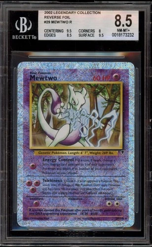 Pokemon Mewtwo Legendary Coll. Reverse Holo Rare #29 BGS 8.5