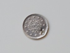 KURUSH PIASTRE Ottoman Empire MUHAMMAD V 1910/AH 1327/2 Silver Coin Turkey HOLE