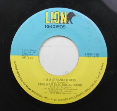 Rock  45 Five Man Electical Band - I'M A Stranger Here / Doin'The Best  We Can R