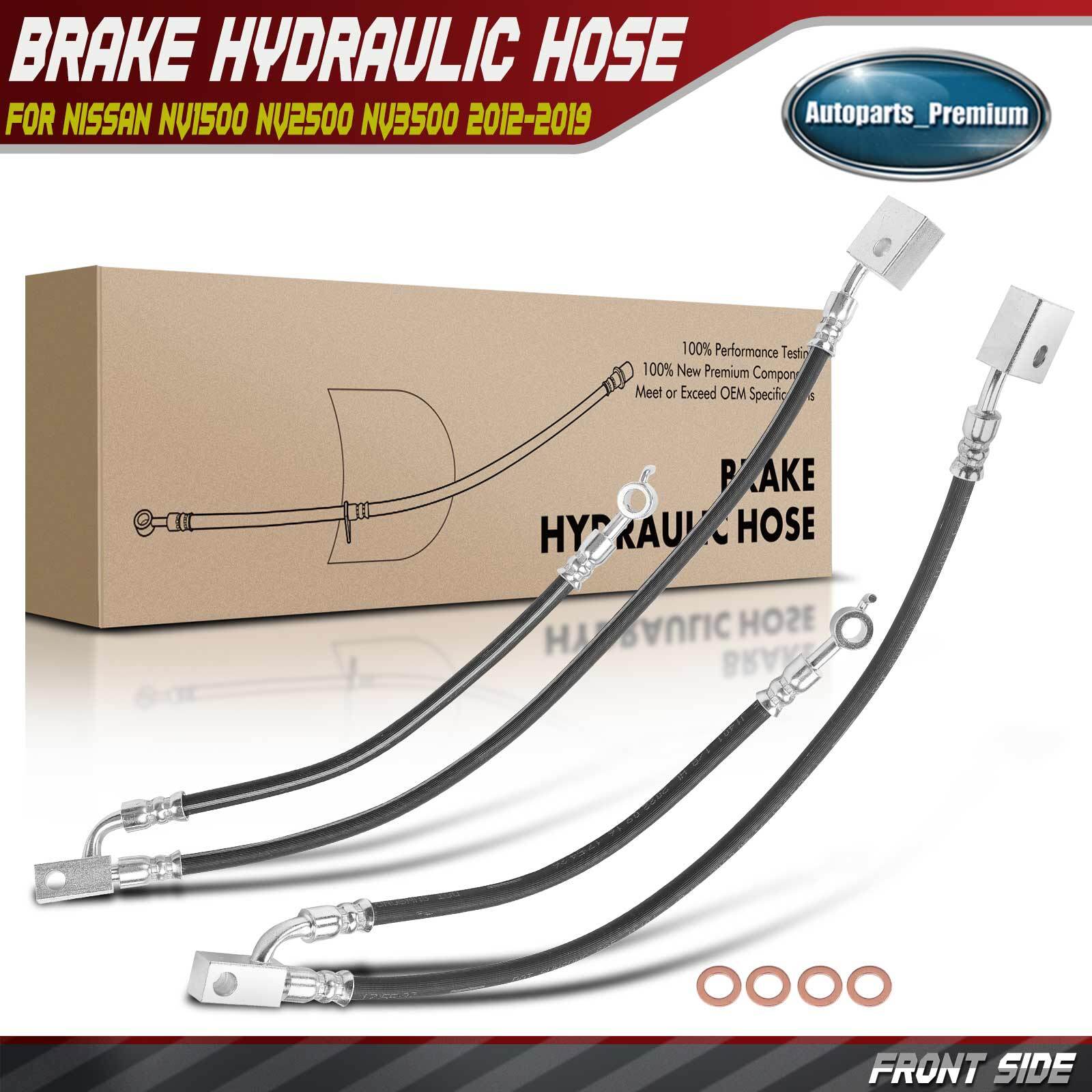 Front Left &Right Brake Hydraulic Hose for Nissan NV1500 NV2500 NV3500