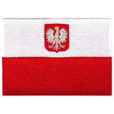 POLAND FLAG PATCH POLISH embroidered iron-on POLSKA APPLIQUE SOUVENIR EMBLEM new