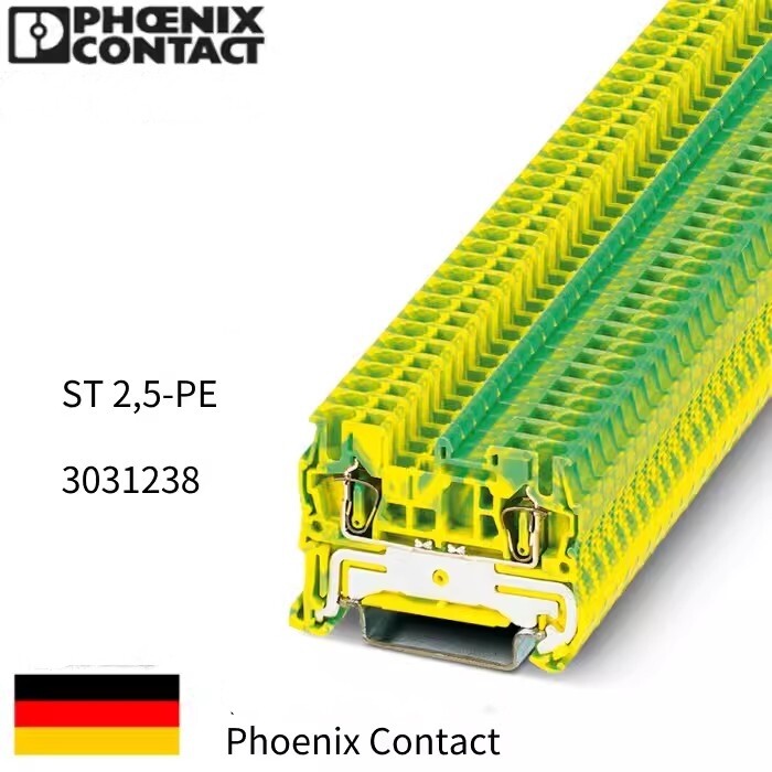 50pcs Phoenix Contact Ground Terminal Spring Track Type ST 2.5-PE 3031238