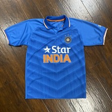 Indian Cricket Control Board National Jersey Polo Mens Sz 42 Star India Blue