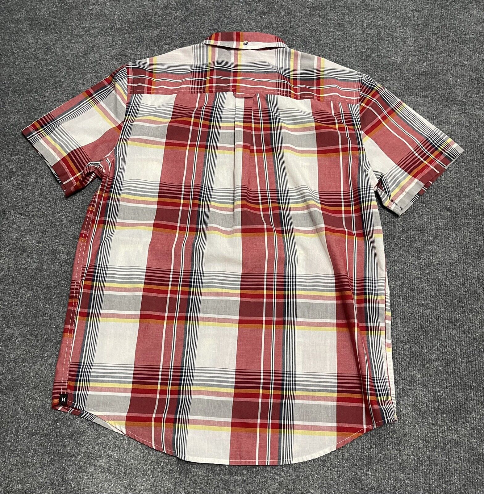 Hurley Short Sleeve Button Shirt Adult L Plaid Ch… - image 7