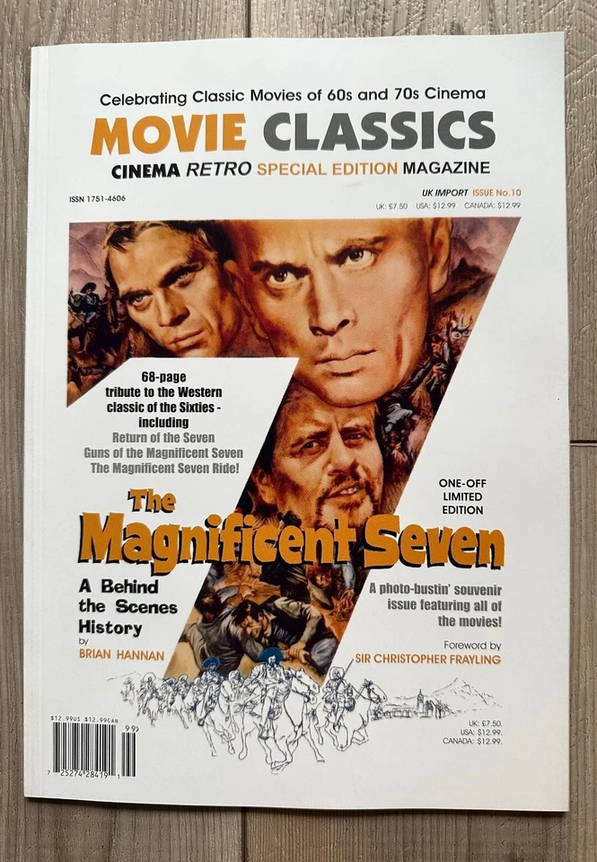 2025 MOVIE CLASSICS Cinema Retro SPECIAL EDITION Magazine TRIBUTE 60s 70s MAG 7