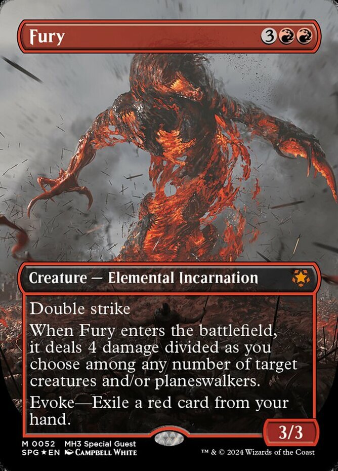 Near Mint Fury Textured Foil Borderless Special Guests Card