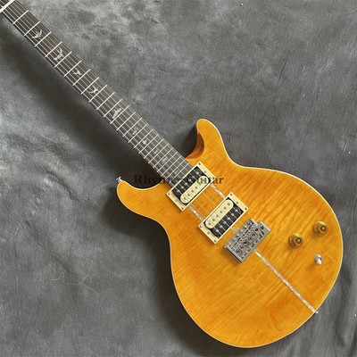 Custom Private Stock Santana SE Electric Guitar Retro Old-Style Head Amber