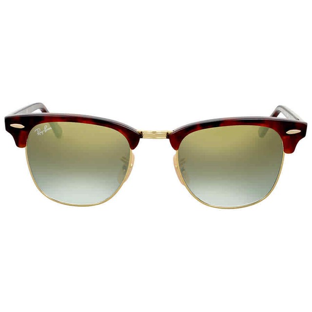 Sunglasses Ray-Ban Clubmaster Rb3016 990/9j 49 Shiny Red Havana for sale  online | eBay