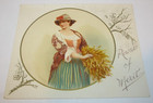 Reward Of Merit Woman Holding Wheat Artistic Series Raphael Tuck & Sons ~RARE~ — photo 1