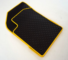 $$$ Lengenfelder Gummimatten für Citroen DS3 + SCHWARZ + RAND GELB + NEU $$$