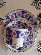 Plaue Manufaktur Tolle 3tlg. Kaffee Gedeck Porzellan Sammeltasse DDR Geschirr 