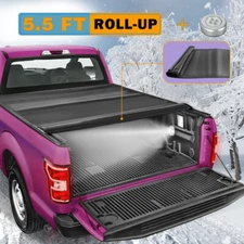 5.5FT Soft Roll Up Tonneau Cover Fit 14-21 Toyota Tundra Short Truck Bed