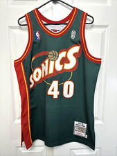 Mitchell Ness Shawn Kemp Seattle Supersonics 1996 NBA Finals Authentic Jersey