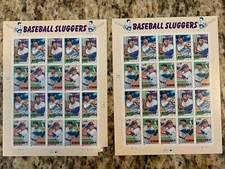 AT FV! #4080-83 BASEBALL SLUGGERS STAMP SHEET Lot of 2 sheets x 20 = 40 stamps