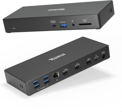 13 in 1 USB C Triple Monitor Docking Station with 100W Laptop Charging and 20W