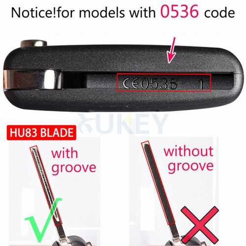CE0536 HU83 Blade Car Key Shell For Peugeot 308 207 307 Key Remote Fob Case - Picture 2 of 6