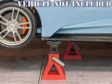 1/18 Scale Axle Jack Stands - Diorama accessory for car garage/repair workshop