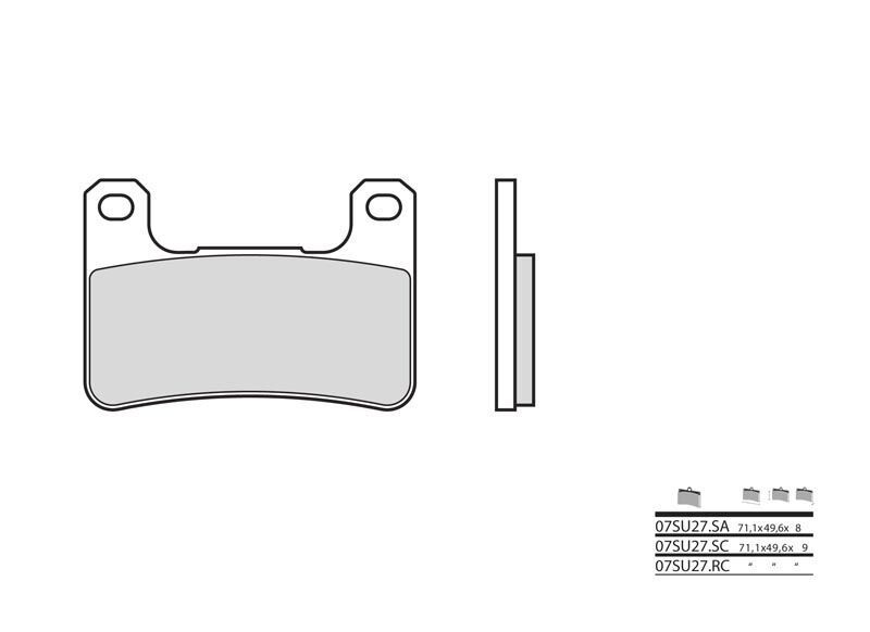Plaquettes de frein avant Brembo pour moto Suzuki M1800R2 Intruder