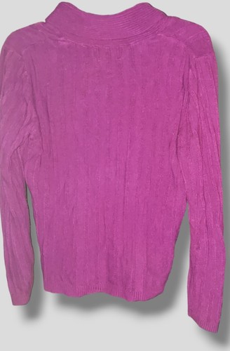 Women's Requirements Burgundy Collared Sweater Size M - Picture 3 of 3