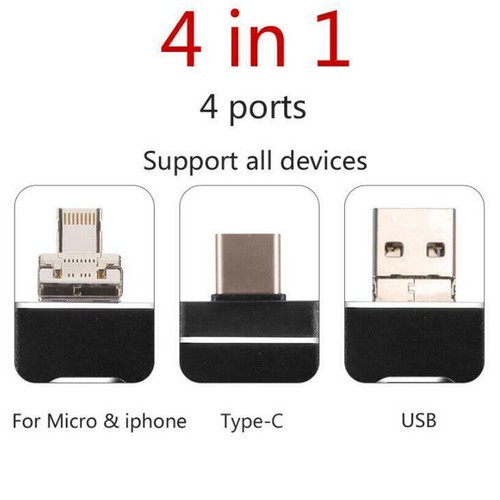 4 in1 OTG USB Flash Drive 256G 64G Memory Stick Type-C Pen Drive For Samsung iOS - Photo 7/16