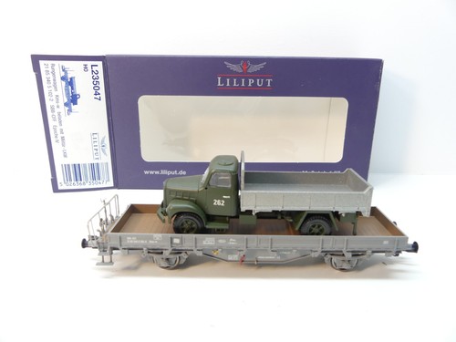 Liliput H0 L235047 Rungenwagen + Militär-LKW, SBB, DC, NEM, TOP in OVP #47047 | Zustand: Gebraucht