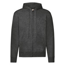Fruit Of The Loom Men Classic 80/20 Full Zip Hooded Sweatshirt Casual Hoodies
