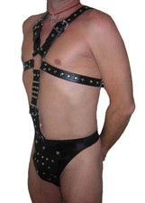 Harness Harnisch Harnais Leder neu Lederhose Ledergeschirr  - M / L leather cuir
