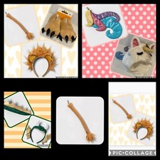 NWT HIDE  EEK BOUTIQUE TAIL DINOSAUR LION UNICORN PHOTO BOOTH SET HEADBAND