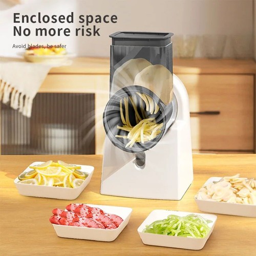 Multifunctional 4-in-1 Handheld Electric Vegetable Cutter Set Rotary Shredder - Picture 3 of 6