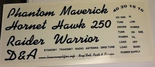 Restoration label set for D&A Linear Amplifiers Maverick, Phantom,Warrior & More
