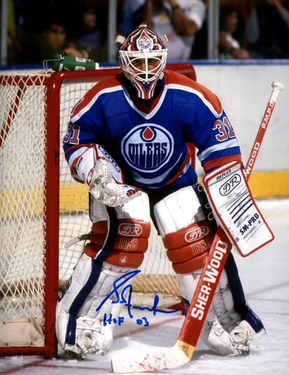 Grant Fuhr Edmonton Oilers signed autographed 8x10 Photo proof COA Grant Fuhr Edmonton Oilers signed autographed 8x10 Photo proof COA