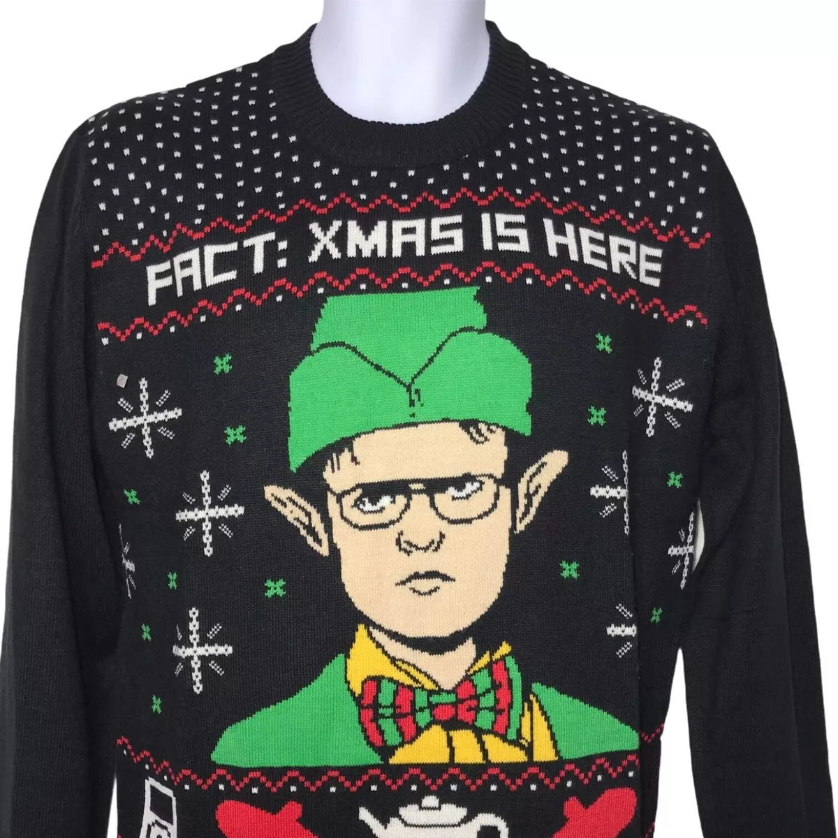 NWT The Office Dwight Schrute Ugly Christmas Sweater S