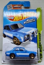 Hot Wheels 1970 Ford Escort RS1600  HW Workshop/Malaysia BAD CARD SEE PIX