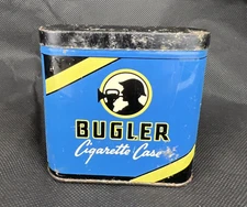 Vintage Bugler Tobacco Pocket Cigarette Case Brown & Williamson Louisville KY 3"