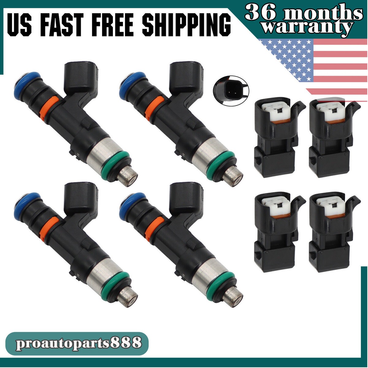 2000-2005 VW Golf MK4 1.8T Turbo 52lb 550cc Fuel Injectors | 4 | 3