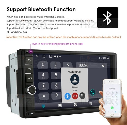 7" 2Din Android 12 Car Radio Stereo GPS Player WiFi QUAD-Core Universal 2+32G BT - Picture 6 of 6