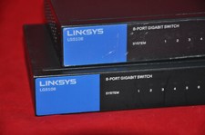 GUC Linksys Business LGS108 8-Port Desktop Gigabit QoS Unmanaged Switch NO PS