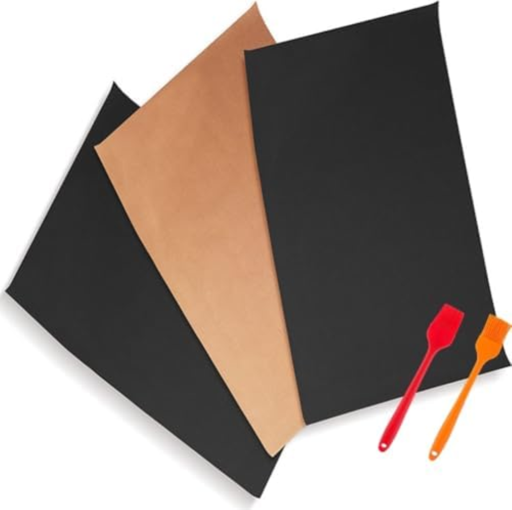 3 Pezzi Griglia Tappetino Grill con 2 spazzole per barbecueÄÄ½ÅšGrill mat Riuti