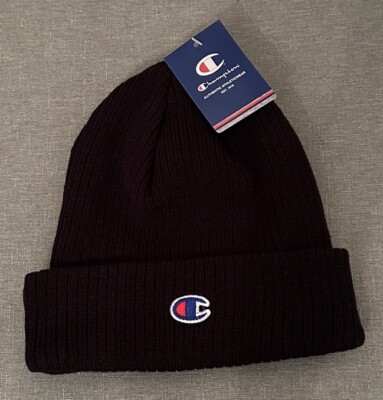 Champion-Beanie Winter Hat One Size-Black-New With Tags!