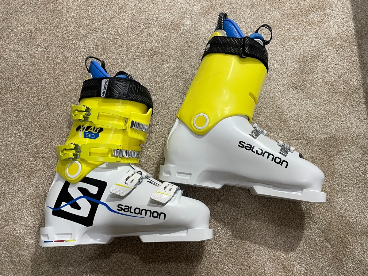 スキー 25-25.5 SALOMON X LAB 90 Men's Salomon X LAB 90 White Race Ski Boots Mondo 26.5 US