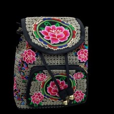 Women Shoulder backpack Boho Hippie Backpack embroidered