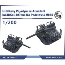 LY200225 1/200 US Navy Pojedyncza Armata 5 In/38Kal.127mm Na Podstawie Mk32