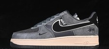 NIKE AIR FORCE 1 '07 LOW GRIGIO NERO TAGLIA 43 SPEDIZONE RESO GRATIS