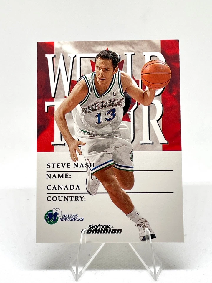 1999-00 SkyBox Dominion Steve Nash #184 World Tour Dallas Mavericks HOF - Image 3 of 3