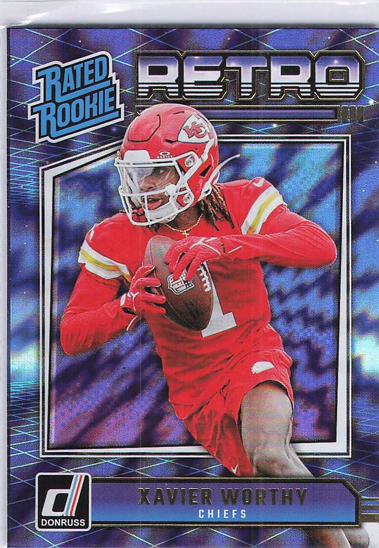 Xavier Worthy Panini Donruss Rated Rookies Retro #14 Base