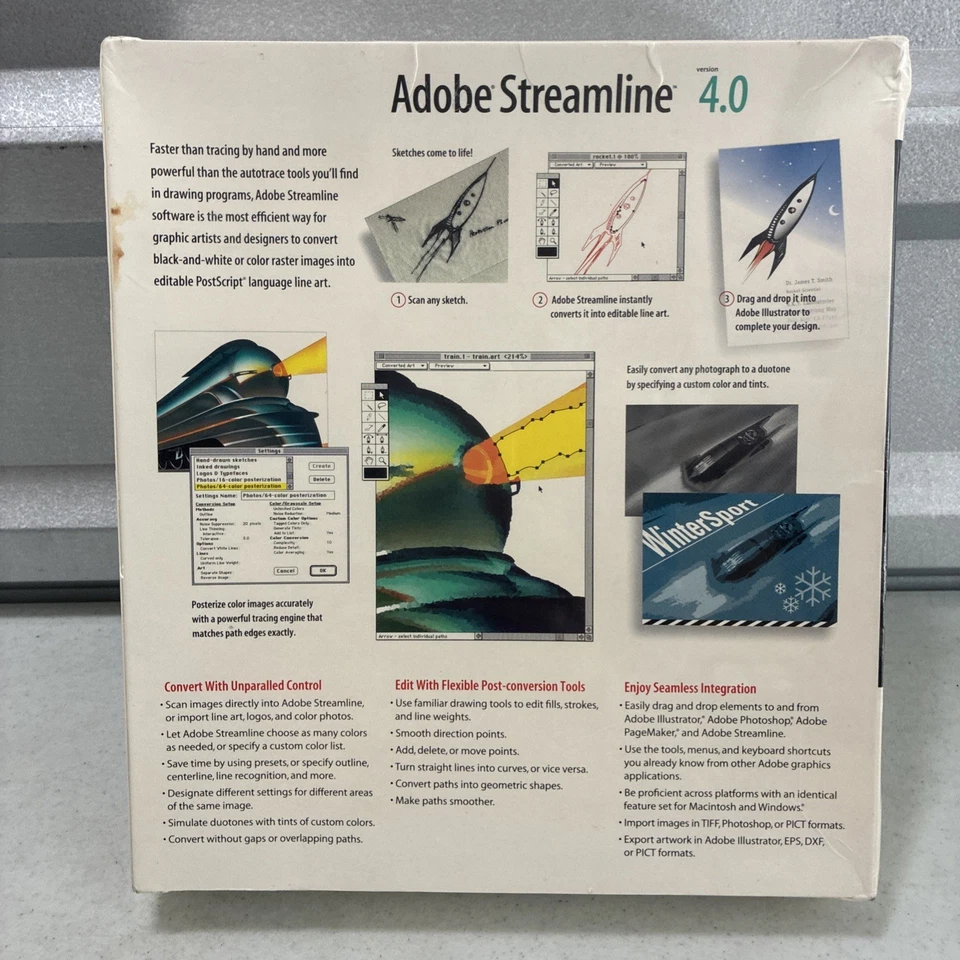 Adobe Streamline 4.0 DEMO version for Mac Macintosh *NEW/sealed* - Image 2 of 4