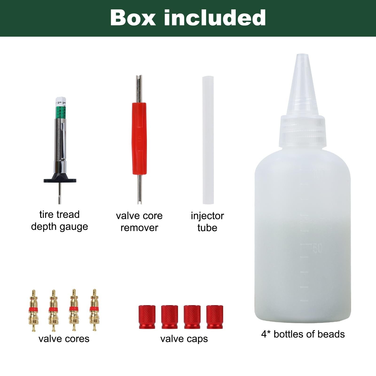 Tire Balance Beads 4 oz x 4, Balancing Beads for Truck Tires with Installatio... thumbnail 2