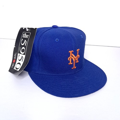 #ad #ad Vintage 90s New York Mets Hat New Era Diamond Pro Model 7 5 8 Wool USA $54.97
