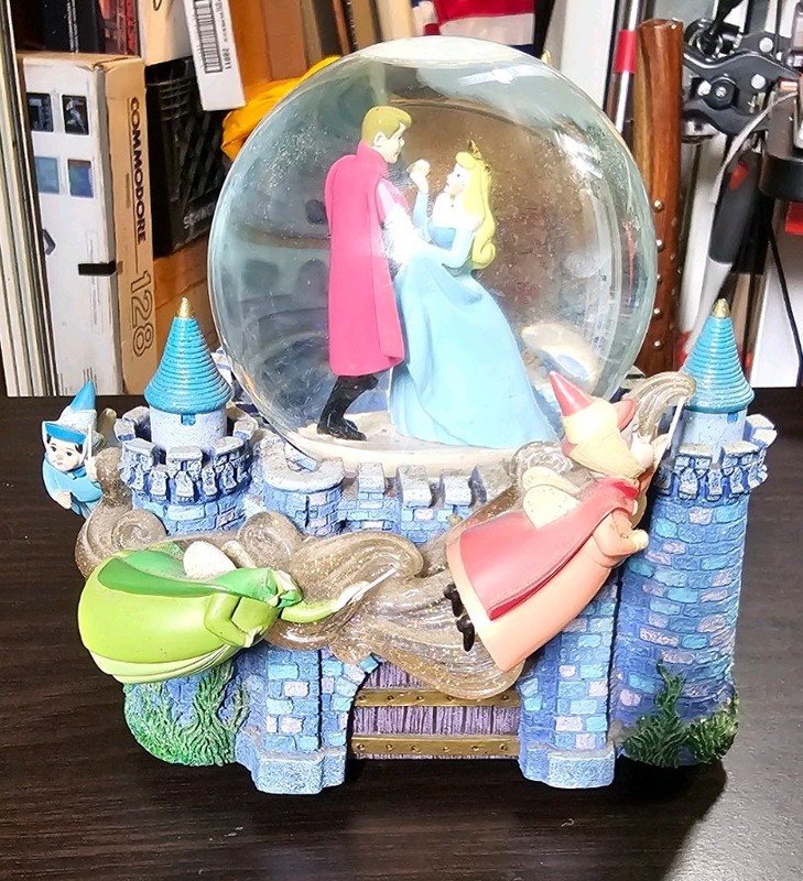 Disney Sleeping Beauty Musical Snow Globe Fairy Godmothers Once Upon the Dream